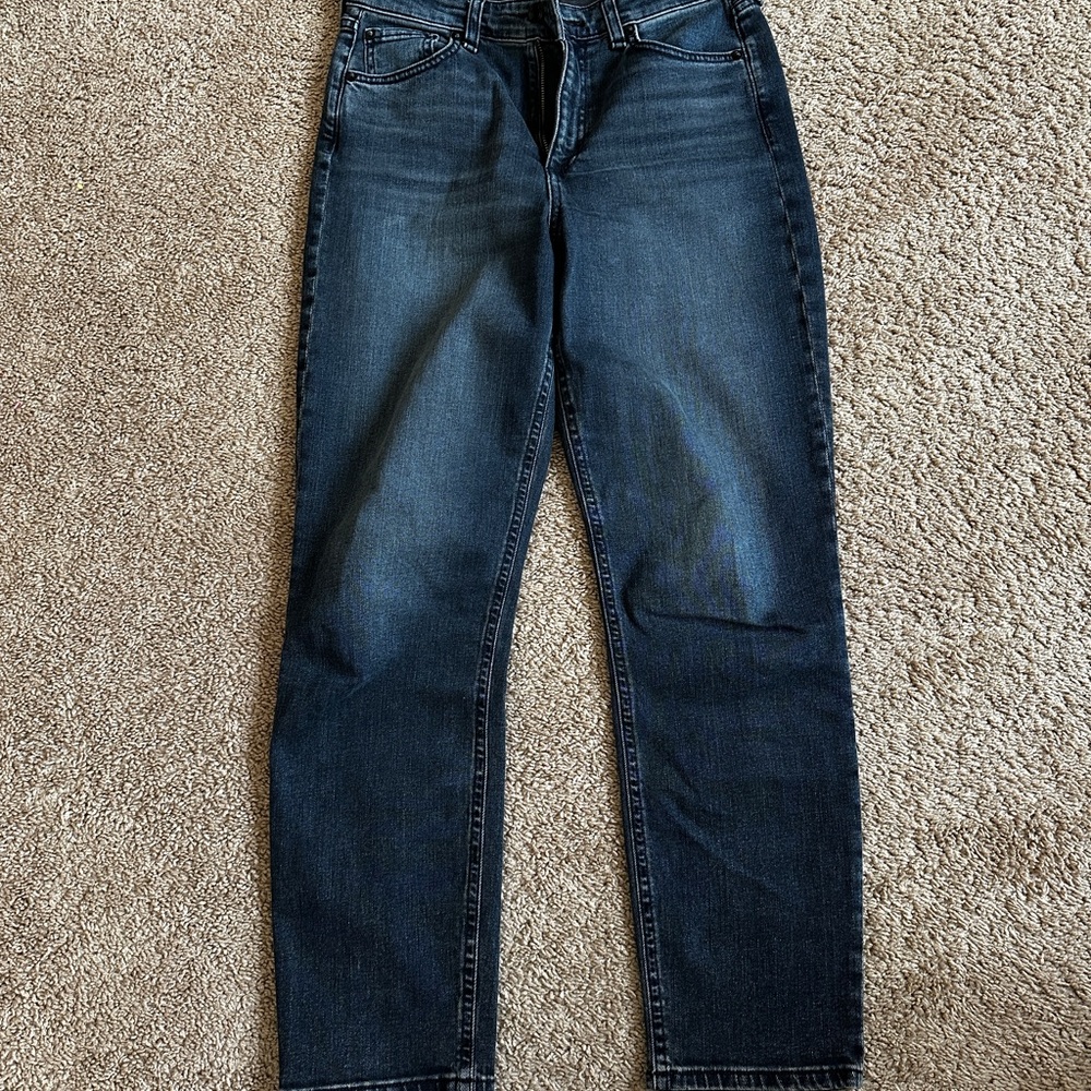 rag & bone Women's Dark Blue Straight Leg Jeans